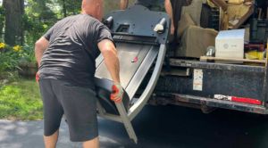 Efficient team loading waste during junk removal near me