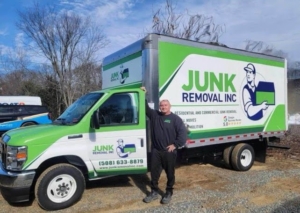 Junk removal team clearing out a home in Middlesex County, MA