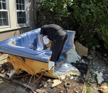 Hot tub removal and disposal